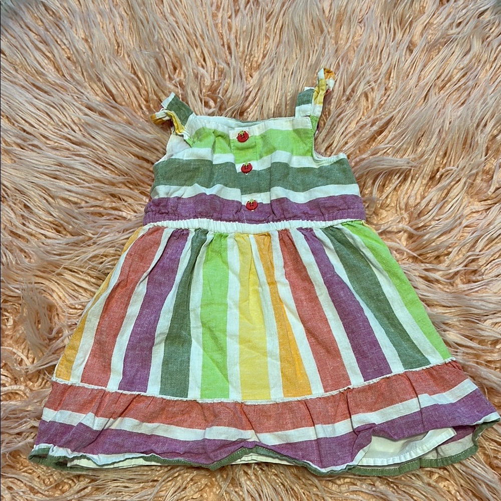 Gymboree Multicolor Striped Ruffle-Trim Sundress - linen & cotton